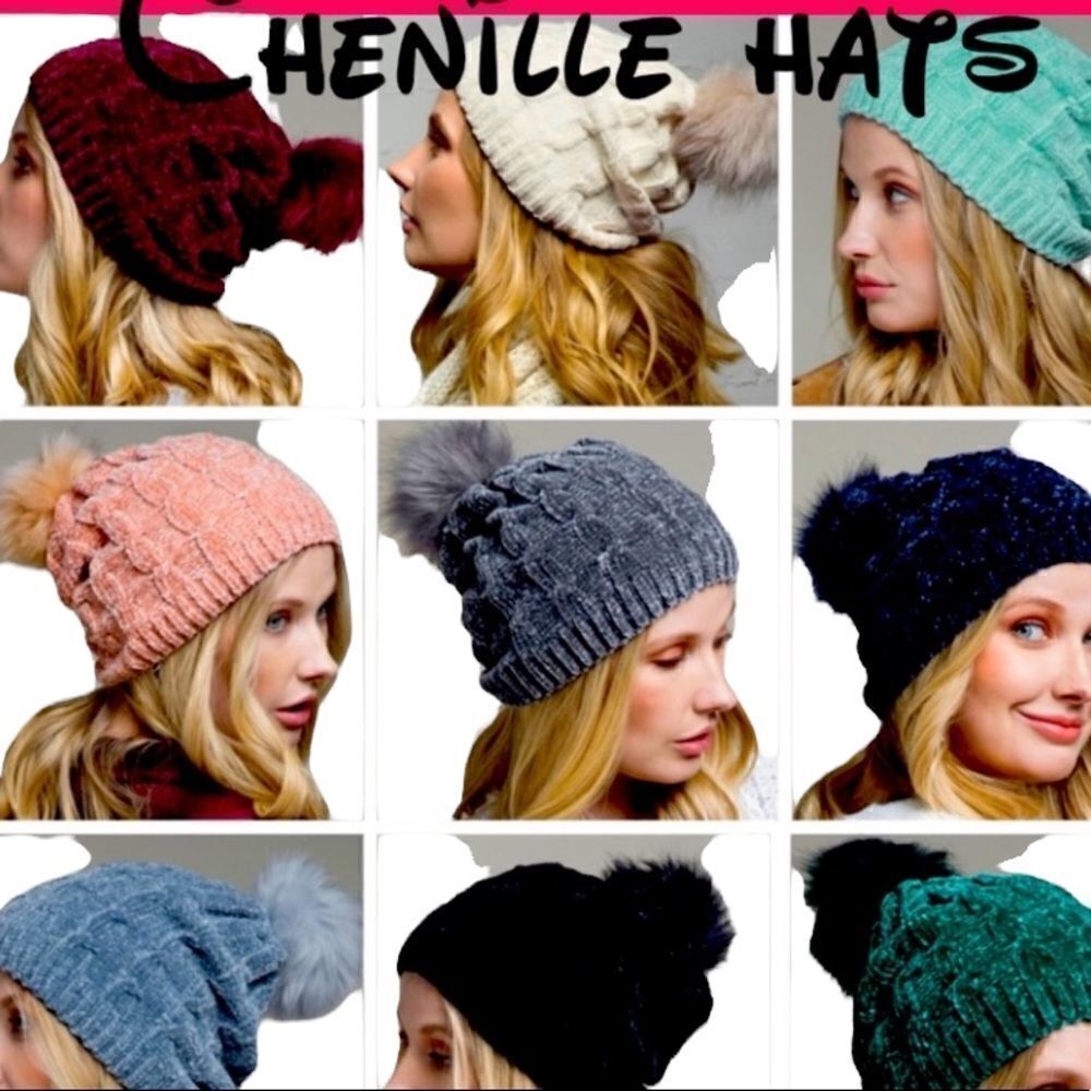 Chenille hats 